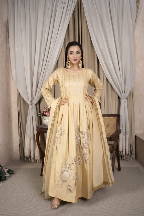 Midnight Bloom maxi gold